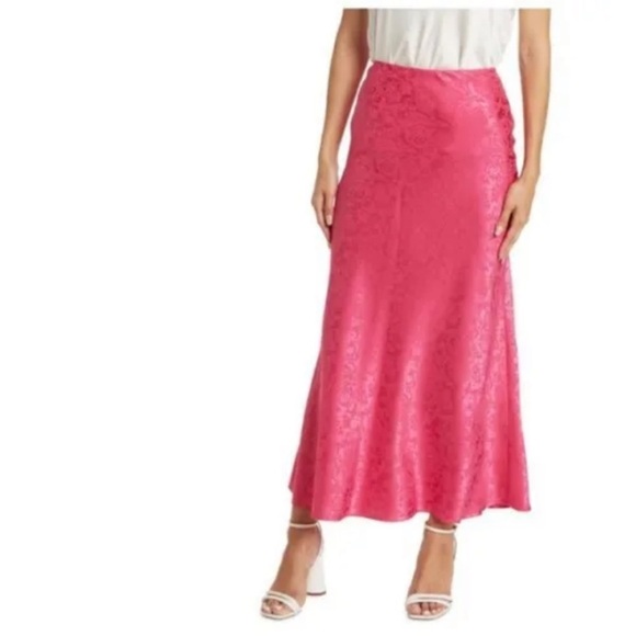 Ronny Kobo Mae Floral Skirt Pink